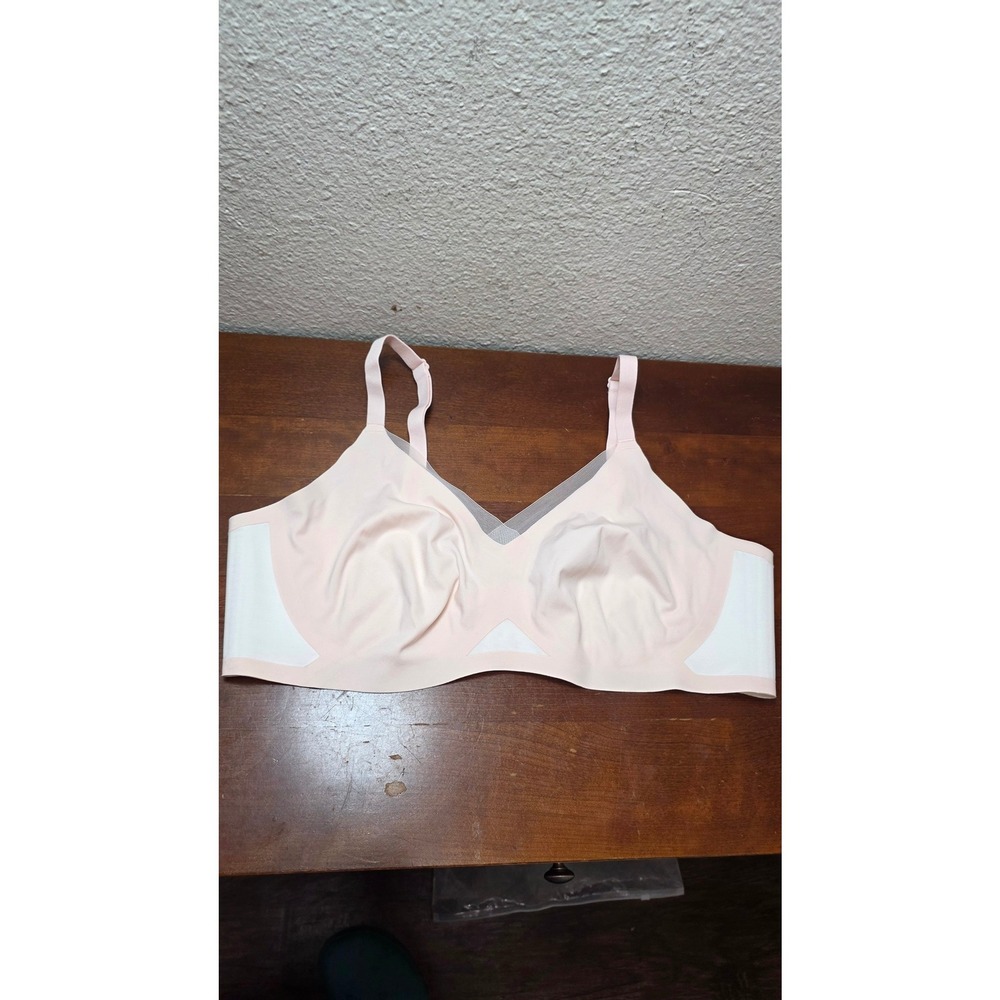 Honeylove  Bra Women XL Pink White Wireless Support LWBR0302 Comfort